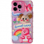 Clear Candy Sweet Graffiti Dog Bear dėklas, skirtas iPhone 13 12 11 14 Pro Max Glitter apsauginis dangtelis For iPhone 12 Pro