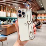 Rie&scaron;o dirželiu padengtas telefono dėklas, skirtas iPhone 14 13 12 11 Pro Max Xs Max Xr 13pro 14 Plus 11 smūgiams atsparus mink&scaron;tas buferis meilės &scaron;irdies dangtelis For iPhone 12