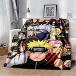 Naruto antklodė Auk&scaron;tos kokybės flanelinis &scaron;iltas mink&scaron;tas pliu&scaron;as ant sofos lovos antklodė, tinka oro kondicionavimo antklodė. 100x150cm