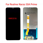 LCD ekranas Realme Narzo 50A Prime LCD ekranas jutiklinis ekranas skaitmenintuvas pilnas surinkimas atsarginė dalis juoda