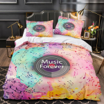 Muzikos natų pledas ir pagalvės užvalkalas 2 arba 3 dalių muzikinės patalynės komplektas Viengulei lovai Dvigulei lovai Pilno dydžio lovai Tinka mergaitėms, berniukams ir muzikantų kambariui DE 100x135cm