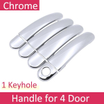 for Seat Toledo 1M MK2 1999~2004 2000 2001 2002 Styling Stickers Decoration Chrome Door Handle Cover paint Refit Car 4Door 2 Keyholes gray
