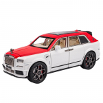 1/22 Scale Cullinan SUV Diecast Automobilio modelio žaislas, attraukiama žaislinė transporto priemonė su garsu ir &scaron;viesa vaikams Dovanų kolekcija vaikams, berniukams, mergaitėms 1/22-20x7.5x7.3cm raudona