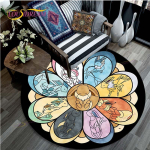 Svetainės kilimas Pikachu Animacinių filmų Pokemon 3D apvalūs kilimėliai kavos staleliui Namuose Vaikų grindų kilimėlis Dengiamas neslystantis kilimėlis 80cm