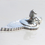 Kampanijos deivės automobilio etiketės dydis arklio galva 3D nemokami deivės stovai skraidančiam ereliui etiketė sidabrinė auksinė metalinė automobilio etiketė