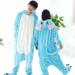 Kigurumi vilkas Animacinių filmų pižamos Kombinezonai Moteri&scaron;ki Vyri&scaron;ki mieginiai drabužiai su gobtuvu Vaikai Vaikai Gyvūnų Cosplay Kostiumai l