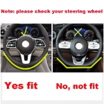 Left Hand Drive Car Steering Wheel Button Cover Sticker For Mercedes Benz A B class GLA GLB CLA W177 W247 H247 X247 C118 Color-Silver-A class W177 gray