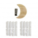 Skelbimų lenta &Scaron;iuolaikinė keičiama lengva medinė prane&scaron;imų lenta Mėnulis medinė veltinio lenta Medinė lai&scaron;kų lenta vaikų kambariui