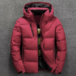 Minifann Maijiabao vyri&scaron;ki dygsniuoti pūkiniai paltai žieminiai, &scaron;ilti pamink&scaron;tinti, pūkuoti pūkiniai striukės su gobtuvu Parka 4XL