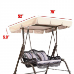 Lauko laisvalaikio vandeniui atspari markizės sodo kiemo lauko sūpynės uždangalas 190x132cm