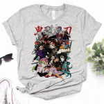 &bdquo;Demon Slayer Tee&ldquo; moteri&scaron;ki vasariniai mar&scaron;kinėliai, moteri&scaron;ki komiksai anime drabužiai XS