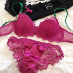 Moteri&scaron;kas nėrinių siuvinėjimo apatinių drabužių komplektas Sexy Push Up liemenėlės rinkinys Prancūzi&scaron;kas romanti&scaron;kas apatinis trikotažas L ry&scaron;kiai rožinė