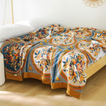 &Scaron;iaurės &scaron;alių laisvalaikio antklodė medvilninė marlės sofos užvalkalas Vasarinis kietas antklodės antklodė lovoms sofa rank&scaron;luostis mink&scaron;tas Boho dekoro lovatiesis 150x200cm