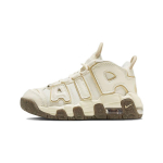 Nike Air More Uptempo PS Kokoso pienas Komandinė auksinė Vaikams sportbačiai Kreminis Guminis-Tamsiai rudas DX1940-100 28