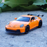 1:32 &bdquo;Porsche 911 GT3 Supercar&ldquo; lydinio automobilio modelis, metalinis žaislinis automobilio garsas ir lengvas berniukas, žaislas, kolekcionuojamas dovana