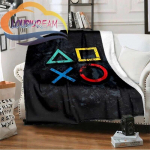 Flanelė žaidimo rankena Antklodė Gamer Print All Season Lengvas pliu&scaron;inis Cozy Super Mink&scaron;ta Prabangi sofa sofa-lova 75x90cm
