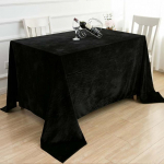 Stalo užtiesalas Velvet Stačiakampis Stalo užtiesalas Eleganti&scaron;kas Vestuvių Valgomojo Stalo Dekoras Paroda Plaunamas Kavos Staliuko Uždangalas Dekoracija 160x320cm juoda