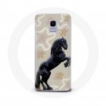 Coque pour Samsung Galaxy A8 2018 Frison Noir Race de cheval