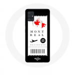 Coque pour Samsung Galaxy A71 Billet d'avion Montr&eacute;al Canada