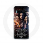 Coque pour Samsung Galaxy S10 Game of Thrones Saison 8 Le Tr&ocirc;ne de Fer L'affiche de L'&eacute;quipage Logo