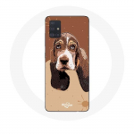 Coque pour Samsung Galaxy A51 5G Basset Hound chien visage