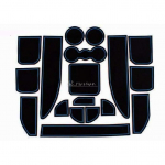 Interior Gate slot pad anti-slip Cup pad Interior decoration accessory car-styling cover For Land Rover Discovery 4 With logo raudona
