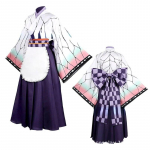 Demon Slayer Kokushibo Shinobu Cosplay kostiumas Kimono Apsiaustas Tarnaitė Suknelių Komplektai Paltas Vaidmenų Vaidinimas Uniforma Suaugusiesiems Unisex L