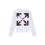 Off-White Caravaggio Angel Slim Crewneck baltos/juodos vyri&scaron;kos palaidinės OMBA025E20FLE0050110 M black
