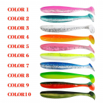 Lauko žvejybos T formos mink&scaron;tas kirminų masalas (7cm/2g) 10 vienetų 10pcs