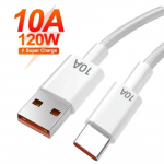 120 W 10A USB tipo C USB kabelis Super Fast Charing Line, skirtas iPhone 15 Xiaomi 12 Samsung Huawei Quick Charge USB C kabeliai Duomenų laidas 0.25M balta