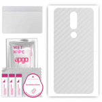apgo Protective Skin Sticker for the back compatible with Nokia 5.1, Wrap Film, Foil, Vinyl - Pattern Transparent Carbon