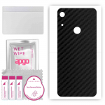 apgo Protective Skin Sticker for the back compatible with Honor 8A Prime, Wrap Film, Foil, Vinyl - Pattern Carbon Black