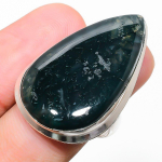 Natural Indian Moss Agate Gemstone 925 Sterling Silver Ring Size 6.5 o4o05