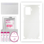 apgo Protective Skin Sticker for the back+sides compatible with Oppo Reno 5 Lite, Full Wrap Film, Foil, Vinyl - Pattern Matte Transparent