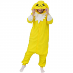 Jolteon Kigurumi vientisa pižama animacinių filmų Onesie Cosplay kostiumas Helovinui visam kūnui L geltona