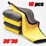 10 vnt. Itin mink&scaron;tas mikropluo&scaron;to rank&scaron;luostis automobiliui plauti 30x30/60 cm Automobilio valymo džiovinimo &scaron;luostė su apsiuvimu Automobilio priežiūros &scaron;luostė Detaliavimo Automobilio plovimo rank&scaron;luostis