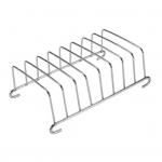 Nerūdijančio plieno 8 angų skrudintuvų laikiklis, skirtas oro gruzdintuvei, stačiakampis skrudintuvų stovas, skirtas virtuvės rūdijimui atsparus duonos au&scaron;inimo stovas Daugiafunkcis skrudintuvų stovas balta