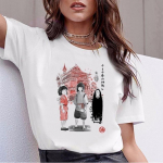 Spirit Away Studio Ghibli Japonijos anime Totoro Miyazaki Hayao Anime mar&scaron;kinėliai mar&scaron;kinėliai moteri&scaron;ki mar&scaron;kinėliai S balta