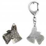 Scottish terrier, Aberdeen Terrier, Scottie, Aberdeenie I - Silver-plated key ring with dog, handbag decoration, backpack pendant by Art-Dog brand sidabras