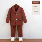 Berniukų kasdienis kostiumas žalias džentelmenas gimtadienio pasirodymas pianinu kostiumai vaikams mokyklinė uniforma &scaron;varkas rinkinys 120cm raudona