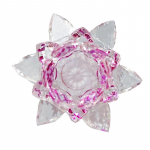 60&nbsp;Mm lotoso gėlių amatų stiklas Fengshui papuo&scaron;alai figūrėlės Dovana violetinė