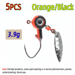 2,2 g / 3,9 g Jig Head žvejybos kabliukas Crappie Jigs Spinner Sequins Jig Kabliukas upėtakių e&scaron;erių e&scaron;erių žvejybos masalai
