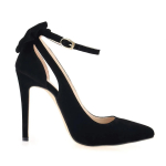 Moteri&scaron;ki auk&scaron;takulniai Seksualūs stiletto Mada Kaspinas 11cm Smailianosės Plonas kulk&scaron;nies dirželis Flock Moteri&scaron;ki auk&scaron;takulniai Moteri&scaron;ki Raudoni vestuviniai batai 35 juoda