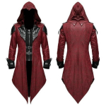 Mada Naujas gotikos stilius Viduramžių senovinis kostiumas Renesanso Retro kostiumas Vyri&scaron;kas striukė su gobtuvu Paltas Helovino Cosplay drabužiai
