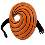 Auk&scaron;tos kokybės Tobi Akatsuki Uchiha Obito animacinių filmų kaukė Maskaradinė Cosplay viso veido vakarėlio dervos kaukė 24x17cm