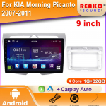 Skirta Kia Morning Picanto 2007-2011 Android automobilio radijas Multimedija Navigacija Belaidis Carplay Stereo Pagrindinis blokas Garso ekranas 4 core 1GB+32GB carplay