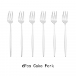 6 vnt. / rinkinys Auksinių &scaron;akučių rinkinys arbatos pyrago užkandžių &scaron;akutės valgomojo stalo įrankiai veidrodis poliruotas nerūdijančio plieno stalo indai Desertinės vaisių &scaron;akutės sidabrinių indų rinkinys sidabras