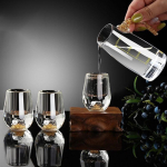Prabangus kri&scaron;tolinis stiklas degtinės stiklas Sake Shochu stiklo batonėlis likeris su dvigubu dugnu aukso folija stiklinis arbatos puodelis Auk&scaron;čiausios klasės dovanos stiprus alkoholinis gėrimas onesize
