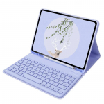 Skirta iPad klaviatūrai su dėklu, skirtu iPad 10th 9th 8th 7th 6th 5th Gen 10.9'' 10.2'' 9.7'' Air 5 4 3 2 1 Pro 11 10.5 9.7 Dangtelio stovas For iPad Air 11 violetinė