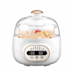 220V 1L Automatinis Elektrinis Tro&scaron;kinimo Aparatas Stiklinis Kūdikių Maisto Lėtas Tro&scaron;kintuvas Namams Daugiafunkcis Virimo Puodas Maisto Gaminimui Balta/Žalia Spalva 220V&AU